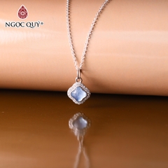 Mặt dây chuyền bạc đính đá Aquamarine hình ánh sao