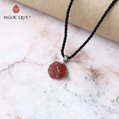 Mặt dây chuyền chân mèo thạch anh dâu
