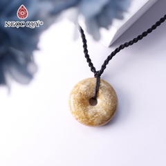 Mặt dây chuyền đồng điếu đá san hô hóa thạch
