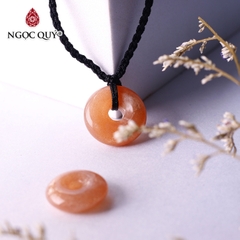 Mặt dây chuyền đồng điếu đá sunstone