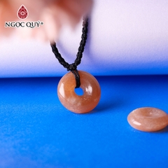 Mặt dây chuyền đồng điếu đá sunstone