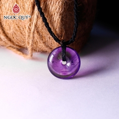 Mặt dây chuyền đồng điếu đá thạch anh tím