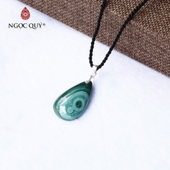 Mặt dây chuyền hình giọt nước đá khổng tước - Malachite