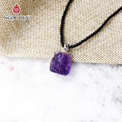Mặt dây chuyền hồ ly thạch anh tím
