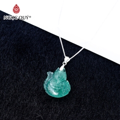 Mặt dây chuyền hồ ly 9 đuôi aventurine tặng dây bạc