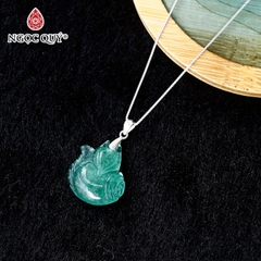 Mặt dây chuyền hồ ly 9 đuôi aventurine tặng dây bạc