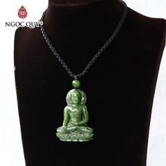 Mặt dây chuyền Phật A Di Đà đá ngọc bích