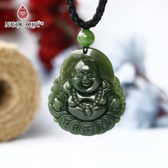 Mặt dây chuyền Phật Di Lặc đá ngọc bích