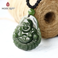 Mặt dây chuyền Phật Di Lặc đá ngọc bích