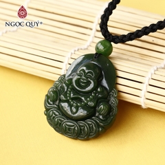 Mặt dây chuyền Phật Di Lặc đá ngọc bích