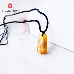 Mặt dây chuyền hình giọt nước thạch anh tóc vàng