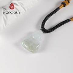 Mặt dây chuyền phật Bảo Bao đá cẩm thạch type A cầu bình an cho bé 27x18mm