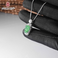 Mặt vô sự bài cẩm thạch - ngọc phỉ thúy type A chất nếp
