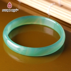 Vòng tay nguyên khối đá mã não Ni56 Bản 10mm