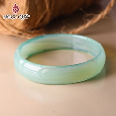 Vòng tay nguyên khối đá mã não Ni52 Bản 10mm