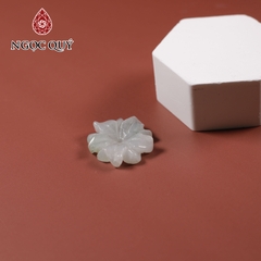 Mặt dây chuyền hoa 5 cánh đá cẩm thạch type A 19mm