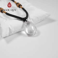 Mặt dây chuyền hình giọt nước đá thạch anh tóc 24x16mm