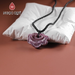 Mặt dây chuyền khóa như ý đá ruby Nam phi