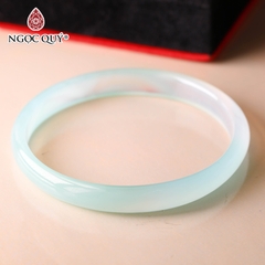 Vòng tay nguyên khối đá mã não Ni60 Bản 4mm