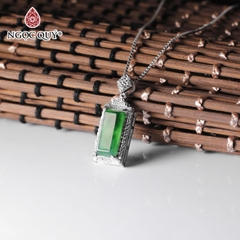Mặt vô sự bài cẩm thạch - ngọc phỉ thúy type A chất nếp