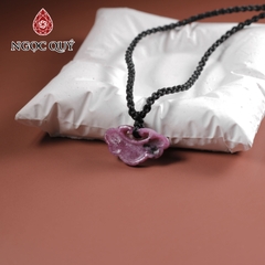 Mặt dây chuyền khóa như ý đá ruby Nam phi
