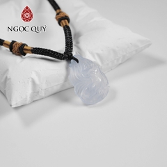 Mặt dây chuyền hồ ly đá aquamarine 24x16mm