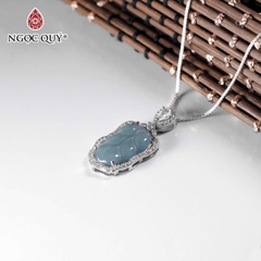 Mặt vô sự bài cẩm thạch - ngọc phỉ thúy type A chất nếp