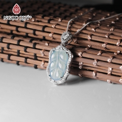 Mặt vô sự bài cẩm thạch - ngọc phỉ thúy type A chất nếp