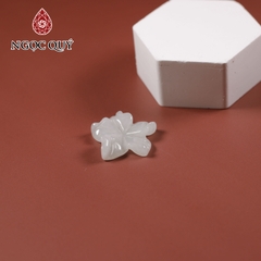 Mặt dây chuyền hoa 5 cánh đá cẩm thạch type A 19mm