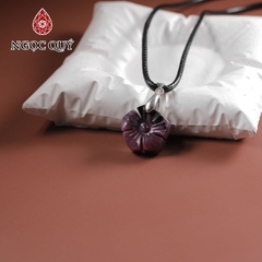 Mặt dây chuyền hoa 5 cánh đá ruby Nam Phi