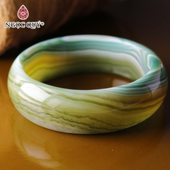 Vòng tay nguyên khối bản lớn đá mã não ( Vòng đại gia) bản 21mm