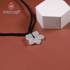 Mặt dây chuyền hoa 5 cánh đá cẩm thạch type A 19mm