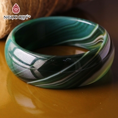 Vòng tay nguyên khối bản lớn đá mã não ( Vòng đại gia) bản 21mm