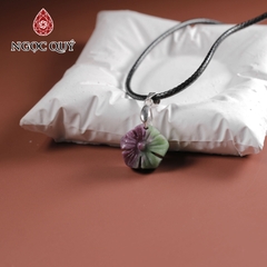 Mặt dây chuyền hoa 5 cánh đá ruby Nam Phi