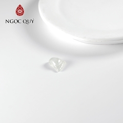 Mặt dây chuyền bàn chân mini đá cẩm thạch type A 7x10mm