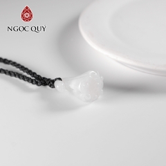 Mặt dây chuyền bàn chân cẩm thạch lớn type A 21x13mm