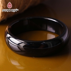 Vòng tay nguyên khối bản lớn đá mã não ( Vòng đại gia) bản 21mm