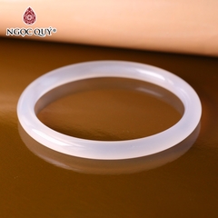 Vòng tay nguyên khối cọng tròn nhỏ đá mã não Ni53 - Ni55 bản 6mm