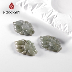 Mặt dây chuyền hồ ly đá cẩm thạch nước ngọc type A 29x19mm