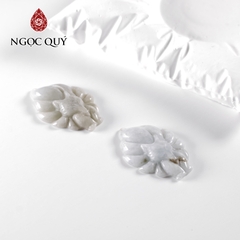 Mặt dây chuyền hồ ly đá cẩm thạch nước ngọc type A 29x19mm