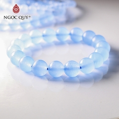 Vòng tay đá chalcedony xanh biển