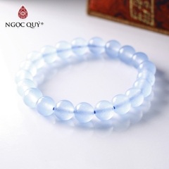 Vòng tay đá chalcedony xanh biển