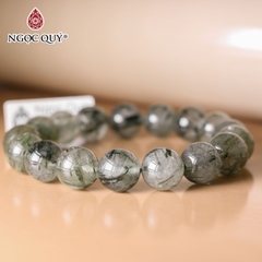 Vòng tay phong thủy đá thạch anh tóc xanh