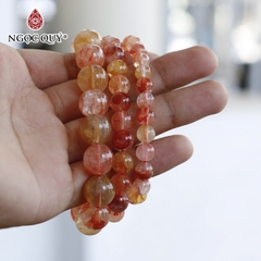 Vòng tay đá thạch anh ưu linh cam đỏ