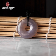 Mặt dây chuyền đồng điếu mã não xám
