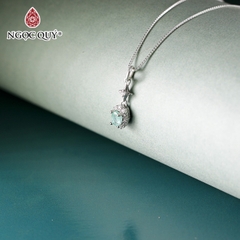 Dây chuyền bạc mặt đá Ngọc lục bảo