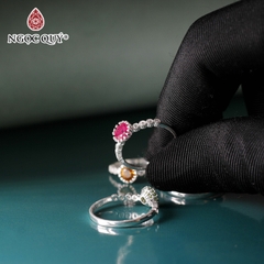 Nhẫn bạc mặt đá