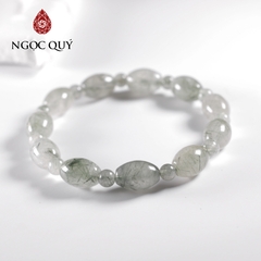 Vòng tay lu thống đá thạch anh tóc xanh 10x14mm