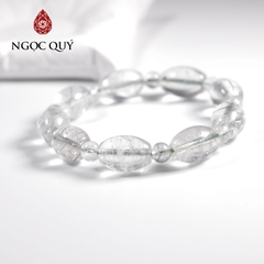 Vòng tay lu thống đá thạch anh tóc xanh 10x14mm