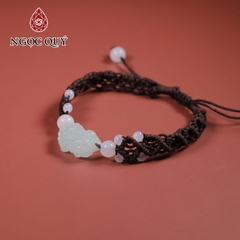 Vòng thắt dây tỳ hưu đá cẩm thạch 20x12mm